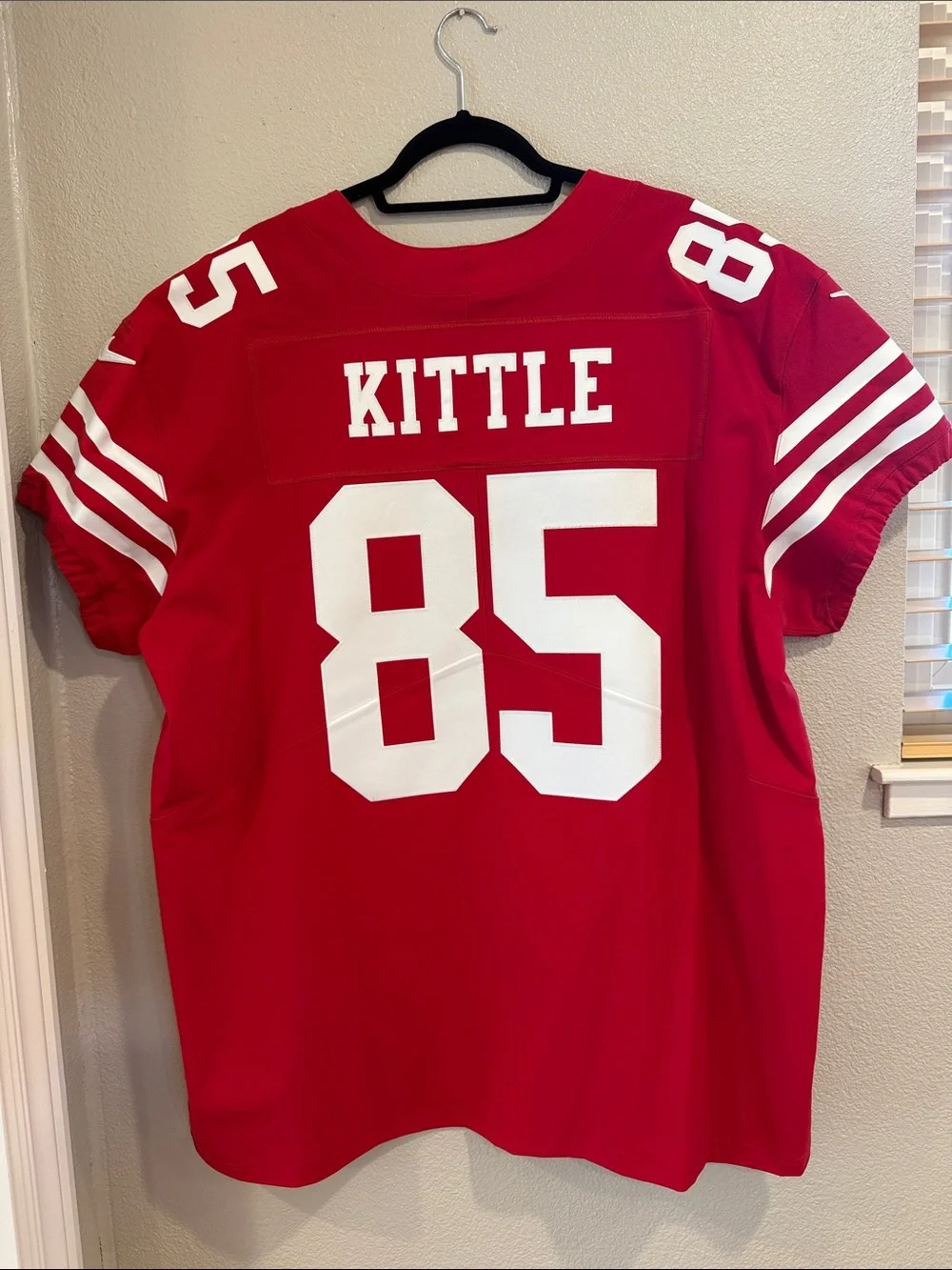 Nike Red Football Jersey #85 with White Accents MENS